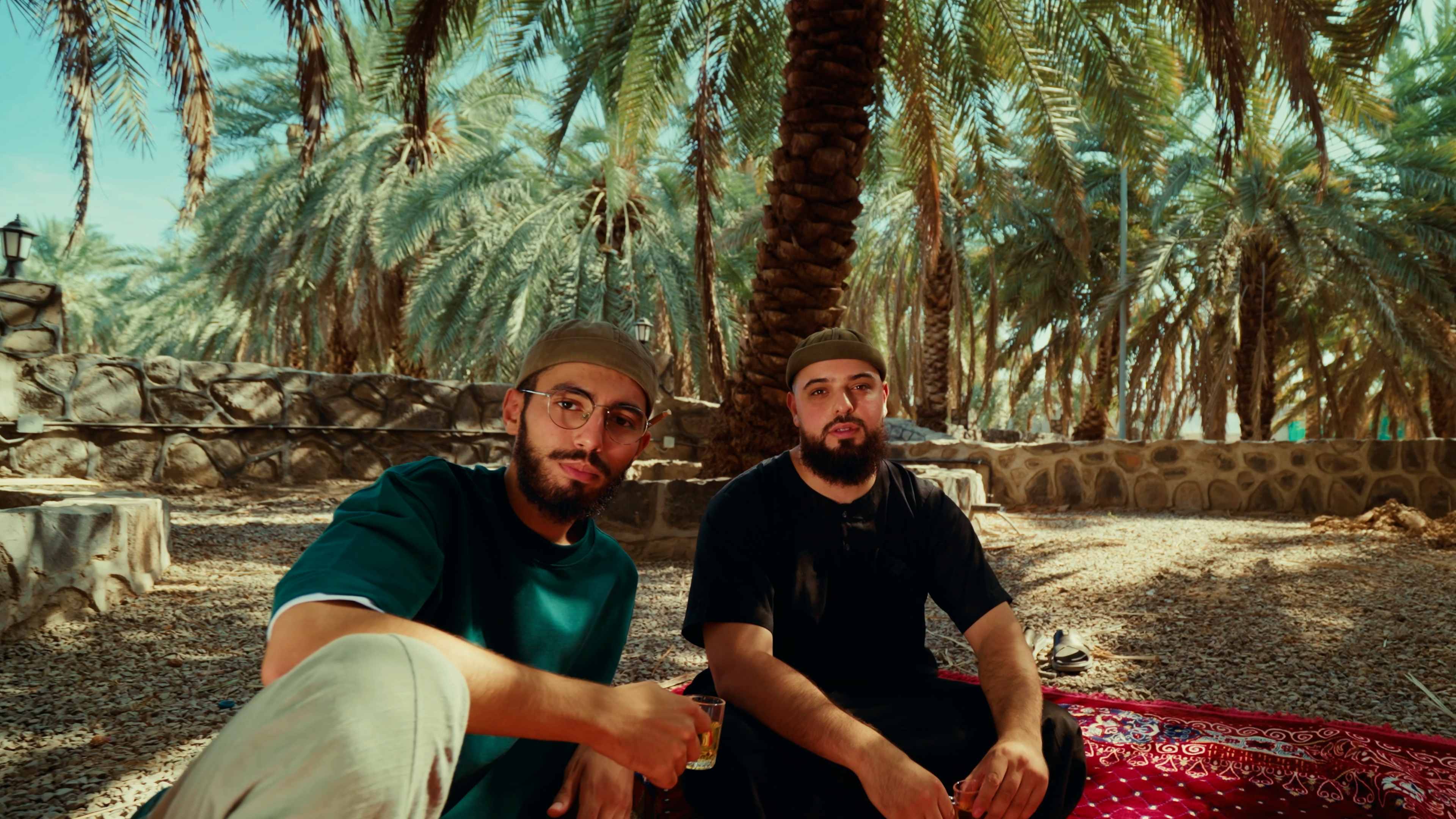 Sacred Chronicles filmmakers among the palm groves